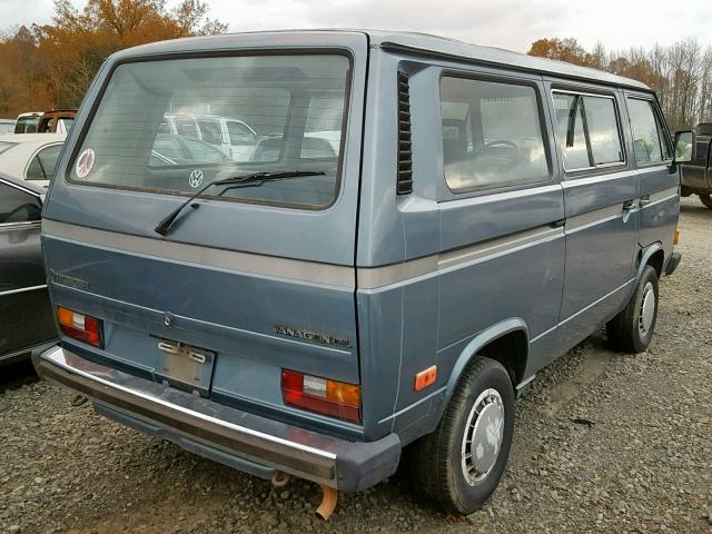 WV2YB0255GH077014 - 1986 VOLKSWAGEN VANAGON BU BLUE photo 4