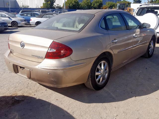 2G4WD532851217506 - 2005 BUICK LACROSSE C GOLD photo 4