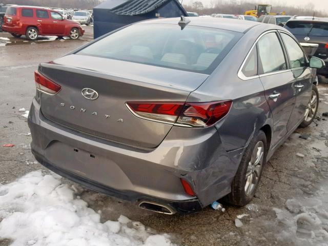 5NPE34AF0JH655027 - 2018 HYUNDAI SONATA SPO GRAY photo 4