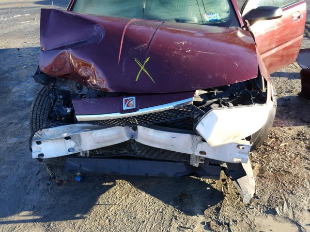 1G8AJ52F03Z194443 - 2003 SATURN ION LEVEL BURGUNDY photo 7