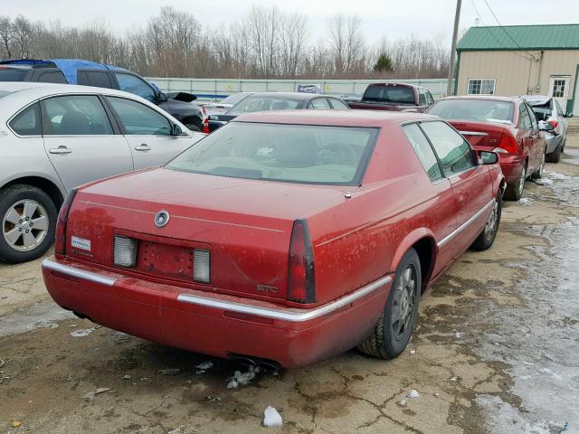 1G6ET1291VU605937 - 1997 CADILLAC ELDORADO T RED photo 4