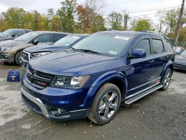 3C4PDDGG6HT696214 - 2017 DODGE JOURNEY CR BLUE photo 2