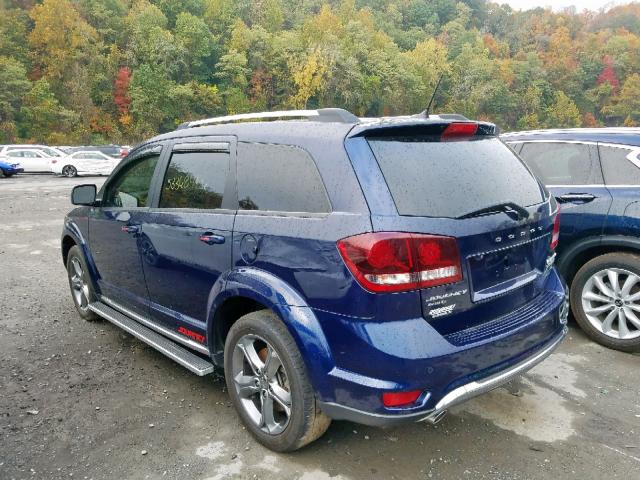 3C4PDDGG6HT696214 - 2017 DODGE JOURNEY CR BLUE photo 3