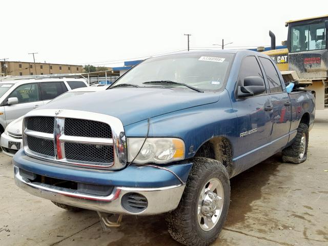 3D7KR28C35G708115 - 2005 DODGE RAM 2500 S BLUE photo 2