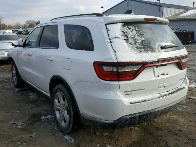 1C4RDJDG6EC452856 - 2014 DODGE DURANGO LI WHITE photo 3