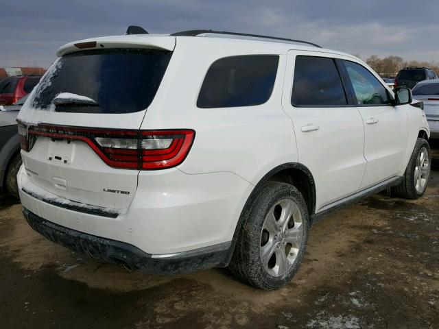 1C4RDJDG6EC452856 - 2014 DODGE DURANGO LI WHITE photo 4