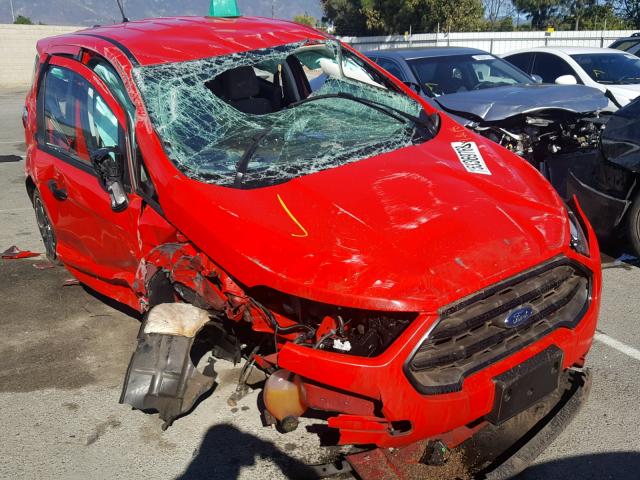 MAJ3P1RE8JC230372 - 2018 FORD ECOSPORT S RED photo 1