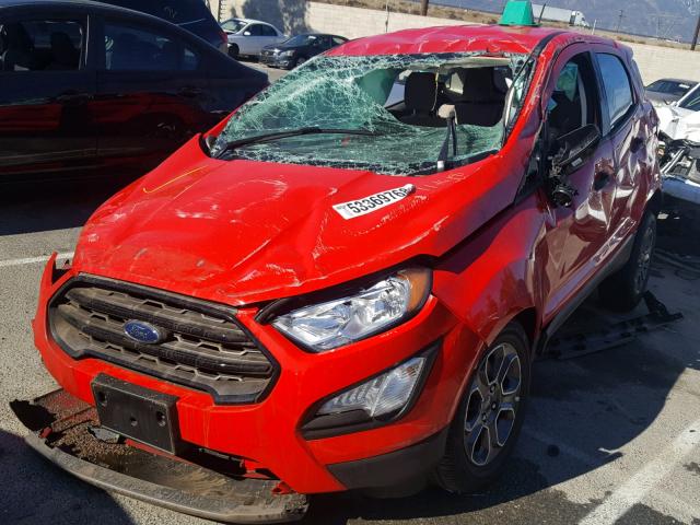 MAJ3P1RE8JC230372 - 2018 FORD ECOSPORT S RED photo 2