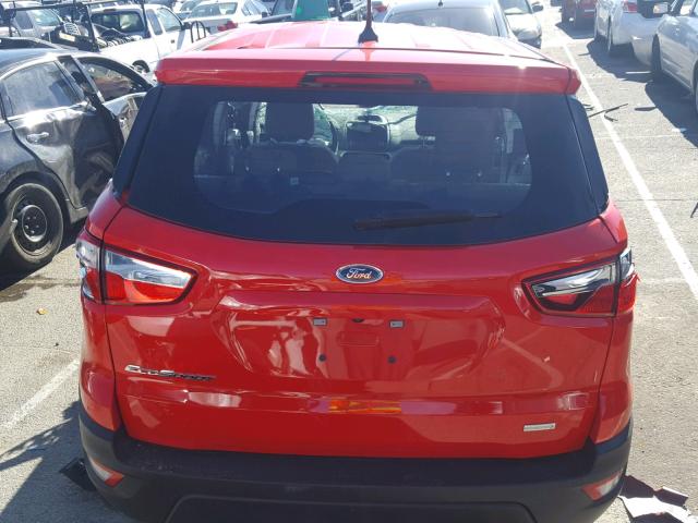 MAJ3P1RE8JC230372 - 2018 FORD ECOSPORT S RED photo 9