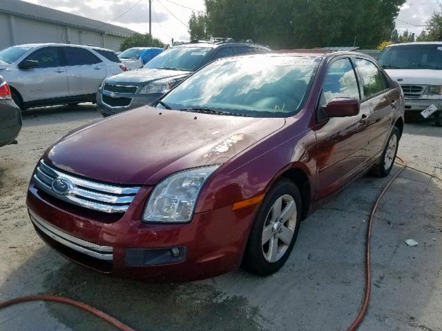 3FAHP07Z87R122995 - 2007 FORD FUSION SE MAROON photo 2