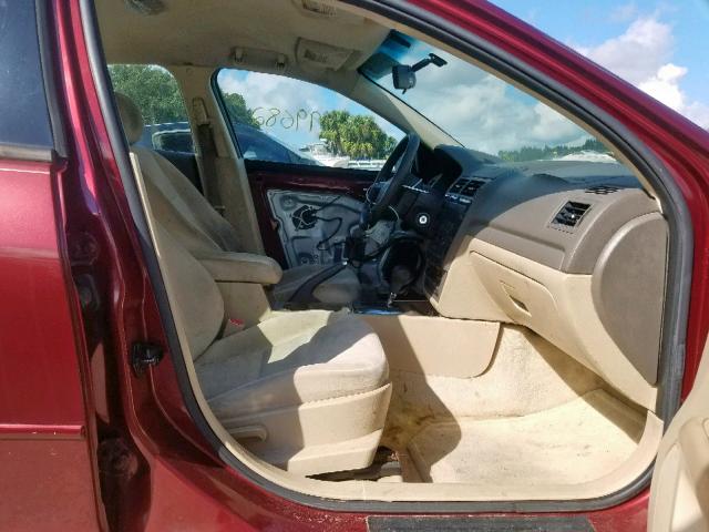 3FAHP07Z87R122995 - 2007 FORD FUSION SE MAROON photo 5