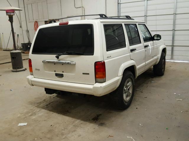 1J4FF68SXYL128915 - 2000 JEEP CHEROKEE L WHITE photo 4