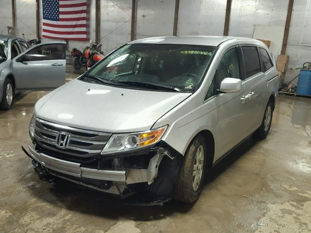 5FNRL5H20DB059932 - 2013 HONDA ODYSSEY LX SILVER photo 2