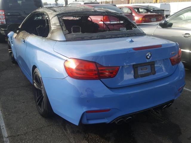 WBS3U9C59GP969898 - 2016 BMW M4 BLUE photo 3