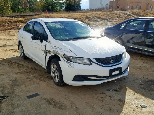 2HGFB2F57EH517433 - 2014 HONDA CIVIC LX WHITE photo 1