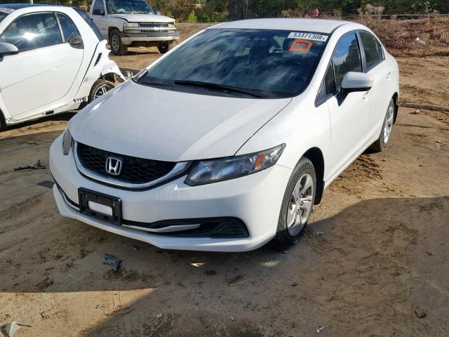 2HGFB2F57EH517433 - 2014 HONDA CIVIC LX WHITE photo 2