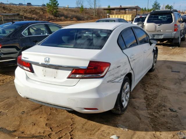 2HGFB2F57EH517433 - 2014 HONDA CIVIC LX WHITE photo 4