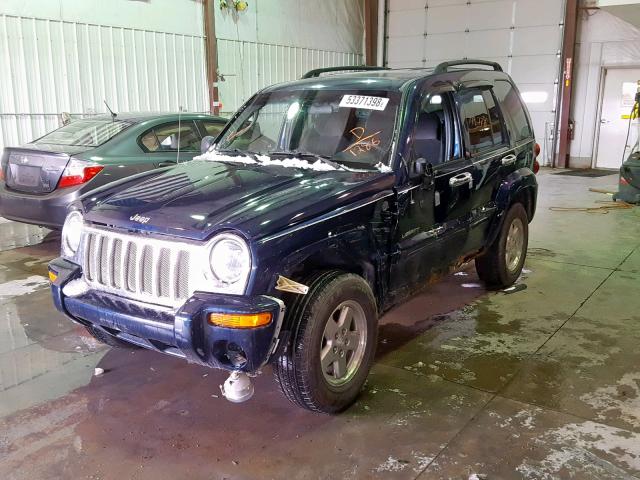 1J4GL58K64W321286 - 2004 JEEP LIBERTY LI BLUE photo 2