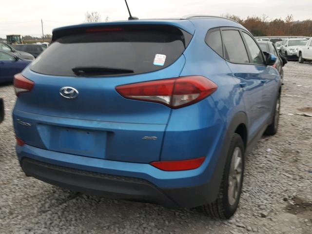 KM8J3CA47GU117345 - 2016 HYUNDAI TUCSON LIM BLUE photo 4