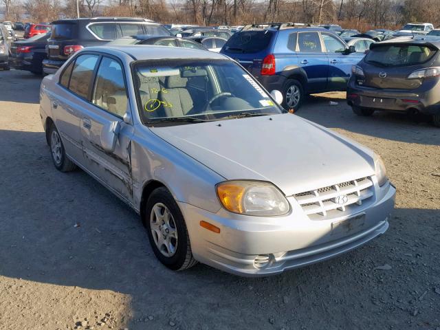 KMHCG45C45U668320 - 2005 HYUNDAI ACCENT GL SILVER photo 1