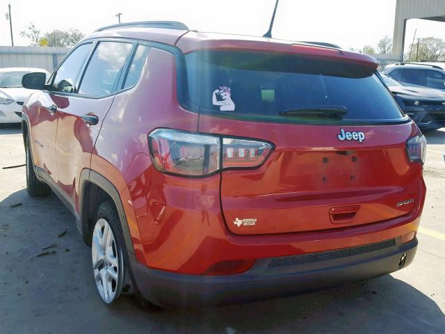 3C4NJCAB9HT617240 - 2017 JEEP COMPASS SP 红色 照片 3