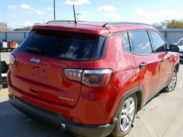 3C4NJCAB9HT617240 - 2017 JEEP COMPASS SP RED photo 4