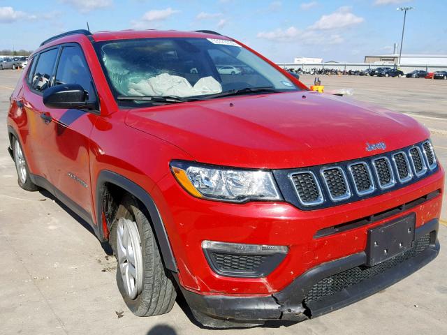 3C4NJCAB9HT617240 - 2017 JEEP COMPASS SP RED photo 9