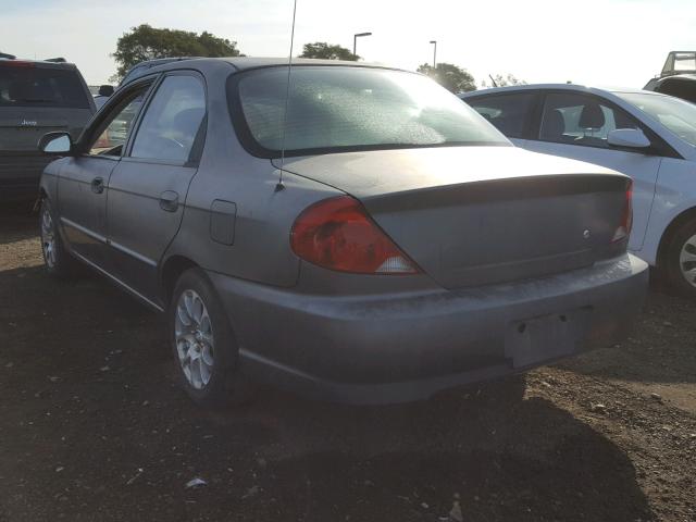 KNAFB121635212101 - 2003 KIA SPECTRA BA SILVER photo 3