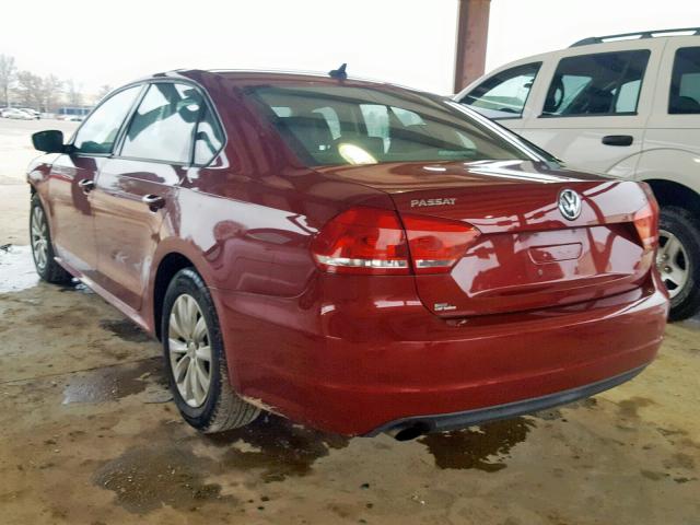 1VWAT7A30FC050155 - 2015 VOLKSWAGEN PASSAT S RED photo 3