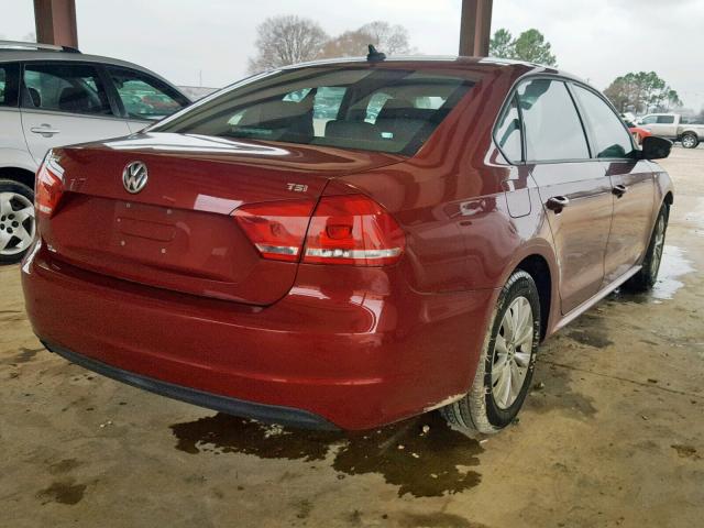 1VWAT7A30FC050155 - 2015 VOLKSWAGEN PASSAT S RED photo 4