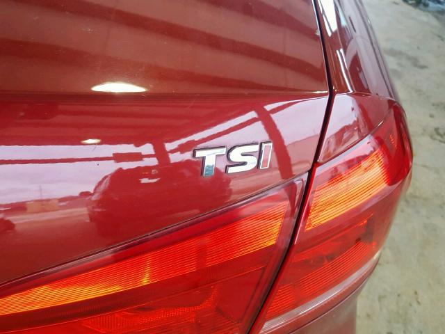 1VWAT7A30FC050155 - 2015 VOLKSWAGEN PASSAT S RED photo 9