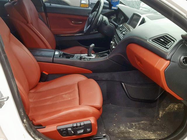 WBA6A0C52ED317399 - 2014 BMW 640 I WHITE photo 5