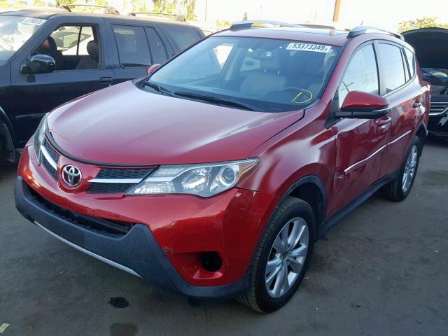 JTMYFREV3ED027901 - 2014 TOYOTA RAV4 LIMIT RED photo 2