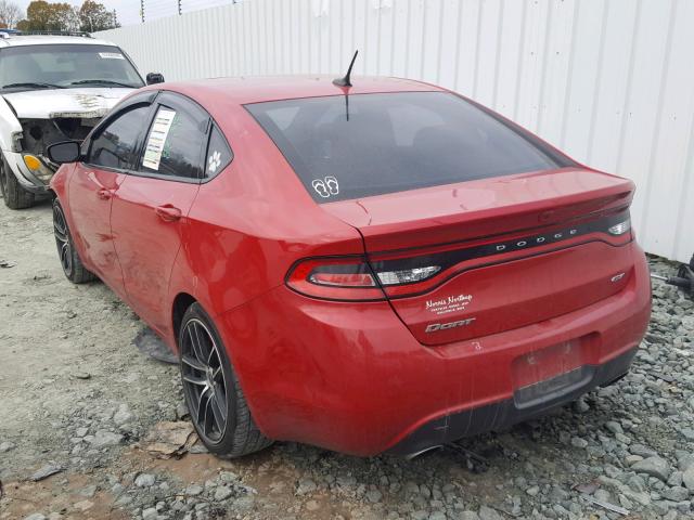 1C3CDFEB1ED916771 - 2014 DODGE DART GT RED photo 3