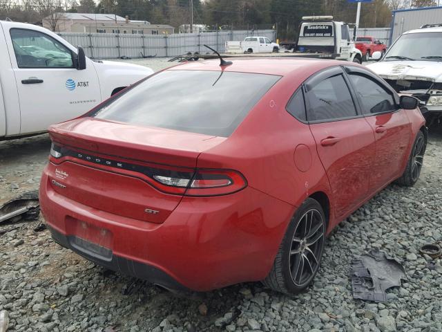 1C3CDFEB1ED916771 - 2014 DODGE DART GT RED photo 4