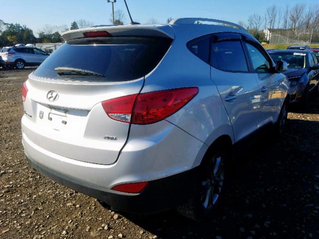 KM8JUCAG1EU870695 - 2014 HYUNDAI TUCSON GLS SILVER photo 4