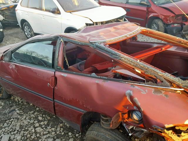 1ZVBT20C1K5206730 - 1989 FORD PROBE GL RED photo 10