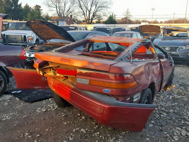 1ZVBT20C1K5206730 - 1989 FORD PROBE GL RED photo 4