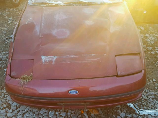 1ZVBT20C1K5206730 - 1989 FORD PROBE GL RED photo 7