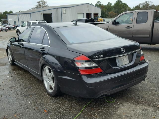 WDDNG71X37A119693 - 2007 MERCEDES-BENZ S 550 BLACK photo 3