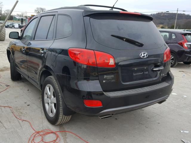 5NMSH73E37H017693 - 2007 HYUNDAI SANTA FE S BLACK photo 3