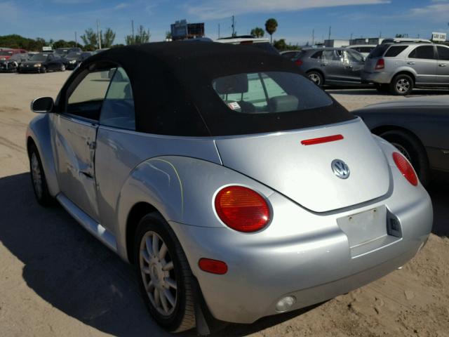 3VWCM31Y35M351879 - 2005 VOLKSWAGEN NEW BEETLE SILVER photo 3