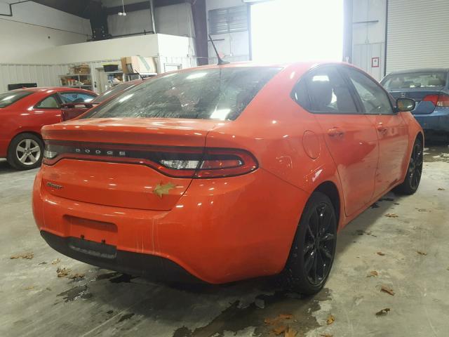 1C3CDFFA2GD808717 - 2016 DODGE DART SXT S ORANGE photo 4