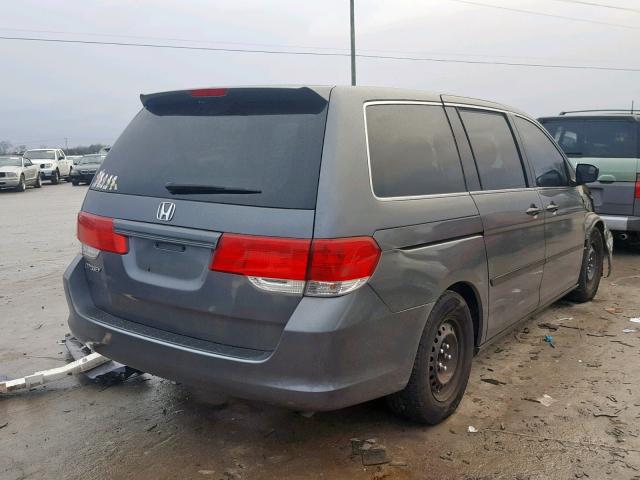 5FNRL38218B020275 - 2008 HONDA ODYSSEY LX GRAY photo 4