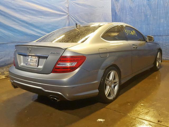 WDDGJ8JB6DG063701 - 2013 MERCEDES-BENZ C 350 4MAT GRAY photo 4