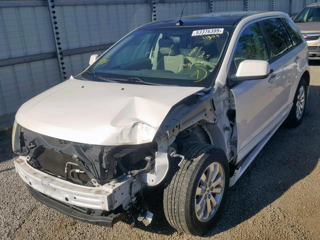 2FMDK38C88BB07573 - 2008 FORD EDGE SEL WHITE photo 2