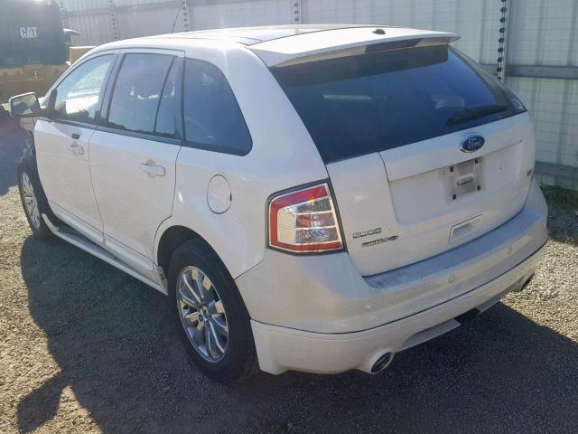 2FMDK38C88BB07573 - 2008 FORD EDGE SEL WHITE photo 3