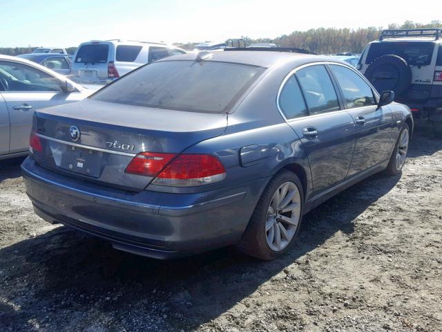 WBAHL83527DT08318 - 2007 BMW 750I BLUE photo 4