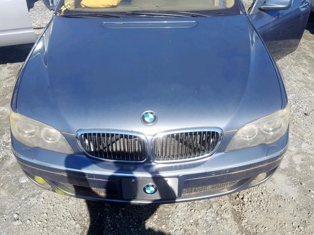 WBAHL83527DT08318 - 2007 BMW 750I BLUE photo 7