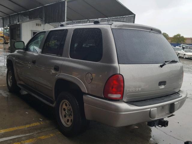 1B4HS28N8YF208769 - 2000 DODGE DURANGO SILVER photo 3